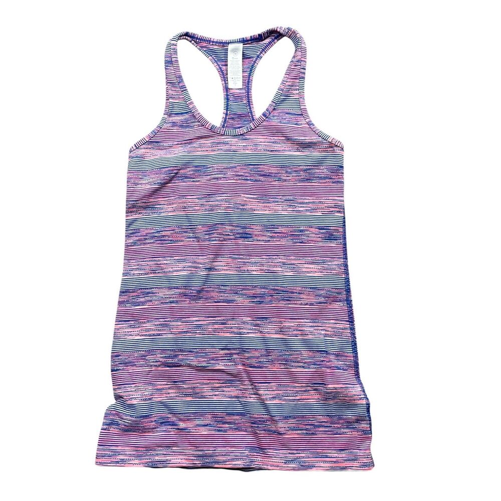 Ivivva (Lululemon) Girls 12 Striped‎ Razor Back Top